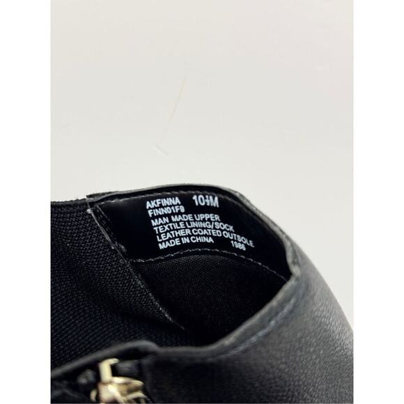 Anne Klein‎ Boots Size 10.5 Black Block Heel Almond Toe Buckle Detail NEW - Picture 9 of 11